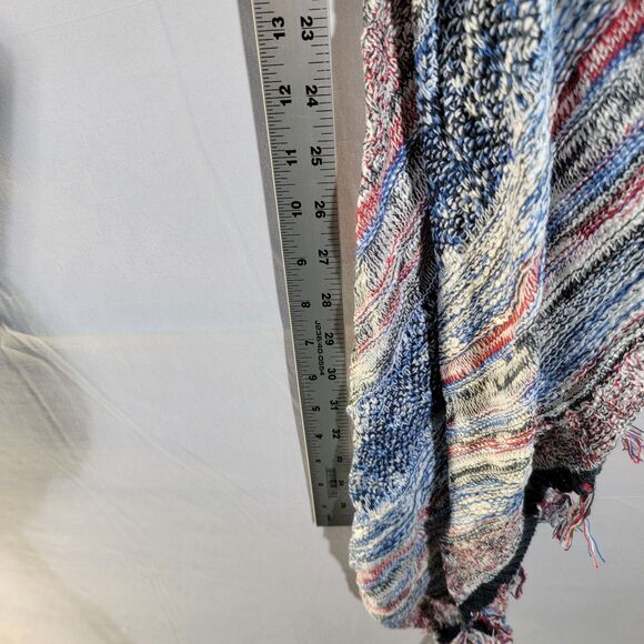 NWT Style & Co Multicolor 100% Acrylic Vest Sleeveless Knitted Fringe-Trim Sz XL - Picture 7 of 8